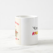 Whimsical White Rabbit Life Mok (Center)