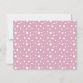 Whimsical White Stars Pastel Roze Monogram Notitiekaartje (Achterkant)