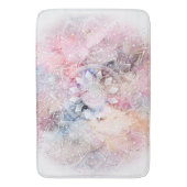 Whimsical White waterverf mandala design Badmat (Voorkant Verticaal)