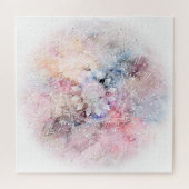 Whimsical White waterverf mandala design Legpuzzel (Horizontaal)