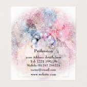 Whimsical White waterverf mandala design Visitekaartje (Binnenkant ongevouwen)