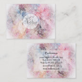 Whimsical White waterverf mandala design Visitekaartje (Voorkant / Achterkant)