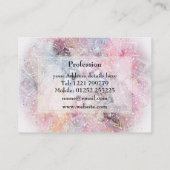 Whimsical White waterverf mandala design Visitekaartje (Achterkant)