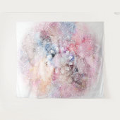 Whimsical White waterverf mandala design Wandkleed (Voorkant (horizontaal))