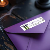 Whimsical Wicked Witch & Spin Halloween Etiket