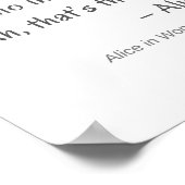 Whimsical wie ik ben Alice Quote Poster (Hoek)