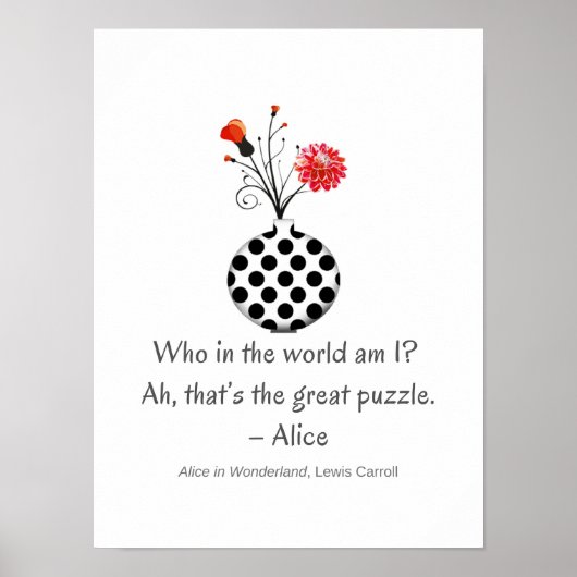 Whimsical wie ik ben Alice Quote Poster (Voorkant)