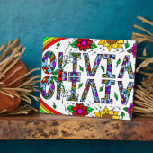 Whimsical Wild Flowers and Girl's Name Olivia Fotoplaat (Zijkant)