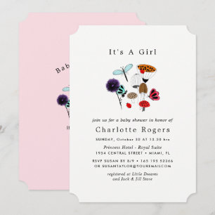 Whimsical Wild Flowers Ladybugs en Butterflies Kaart