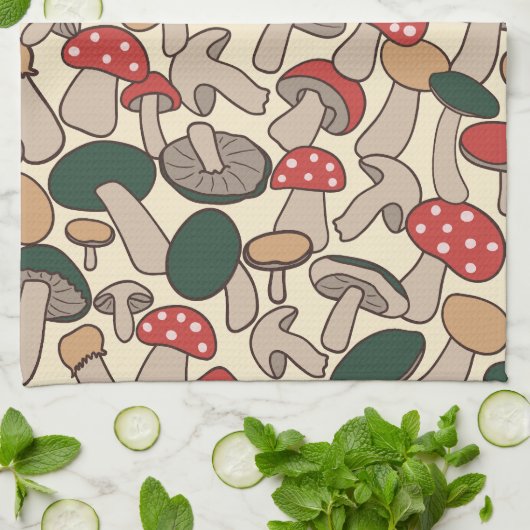 Whimsical Wild Fungi & Toadstool Theedoek (Gevouwen)