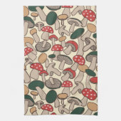Whimsical Wild Fungi & Toadstool Theedoek (Verticaal)