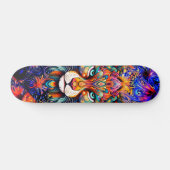 Whimsical Wild Tiger Abstract Art Skateboard Deck (Horizontaal)