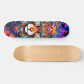Whimsical Wild Tiger Abstract Art Skateboard Deck (Horizontaal)
