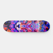 Whimsical Wild Wolf Abstract Art Skateboard Deck (Horizontaal)