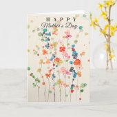 Whimsical Wilde Bloemen Moederdag Kaart (Gele Bloem)
