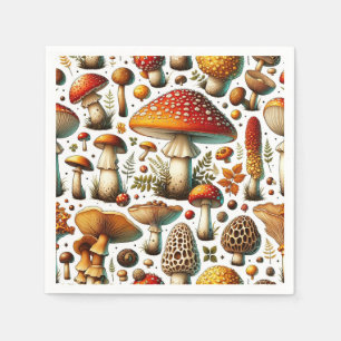 Whimsical wilde paddenstoelen servet
