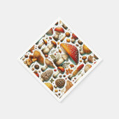 Whimsical wilde paddenstoelen servet (Hoek)