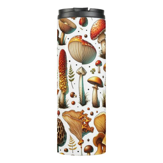 Whimsical wilde paddenstoelen thermosbeker (Achterkant)