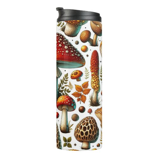 Whimsical wilde paddenstoelen thermosbeker (Geroteerd rechts)