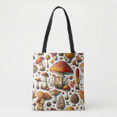 Whimsical wilde paddenstoelen tote bag (Voorkant)