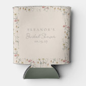 Whimsical Wildebloem Bloemstuk Aangepaste Bruiloft Blikjeskoeler (Voorkant)