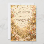 Whimsical Wildebloem Boho Baby Shower Kaart (Voorkant)