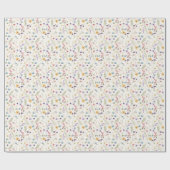 Whimsical Wildebloemen Weide Huwelijk  Cadeaupapier (Vlak)