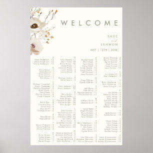 Whimsical Wildflower   Alfabetische ivoorzetsels Poster