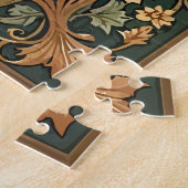 Whimsical Wildflower Avond Art Nouveau Stijl Legpuzzel (Zijkant)