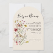 Whimsical Wildflower Baby in Bloom Invitation Kaart (Voorkant)