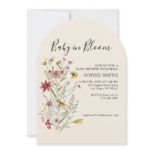 Whimsical Wildflower Baby in Bloom Invitation
