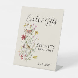 Whimsical Wildflower Baby in Bloom Kaarten & Gesch Reclamebord Met Voetstuk