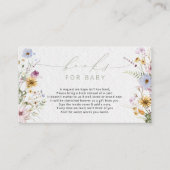 Whimsical Wildflower Baby shower Informatiekaartje (Voorkant)