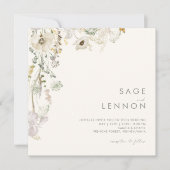 Whimsical Wildflower Bedow | Ivory Square Kaart (Voorkant)