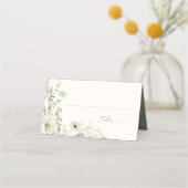 Whimsical Wildflower Bedow | Vervulde ivoor en ops Plaatskaartje (Voorkant)