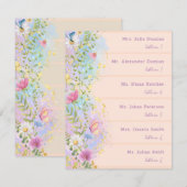 Whimsical Wildflower Bloemen Bloemen Bruiloft Plaa Kaart (Voorkant / Achterkant)