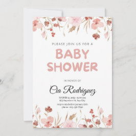Whimsical Wildflower Bloemige Boho Baby Shower Uit Kaart