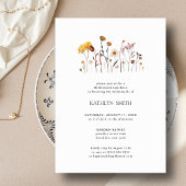 Whimsical Wildflower Boho Bruidsmeisjes Luncheon Kaart