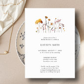 Whimsical Wildflower Boho Bruiloft Bruidsbrunch Kaart