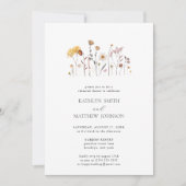 Whimsical Wildflower Boho Bruiloft repetitie diner Kaart (Voorkant)