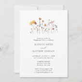 Whimsical Wildflower Boho Bruiloft Verlovingsfeest Kaart (Voorkant)