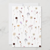Whimsical Wildflower Boho Wedding op een dag afsta Kaart (Achterkant)