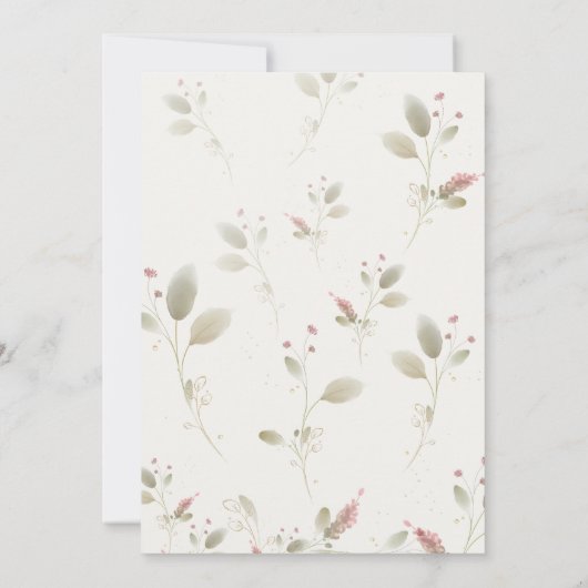 Whimsical Wildflower Boho Wedding Save the Date Kaart (Achterkant)