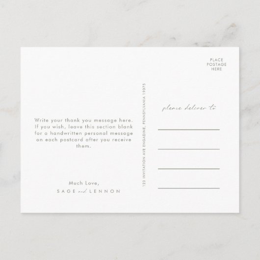 Whimsical Wildflower Bouquet Weddenschap Bedankt P Briefkaart (Achterkant)