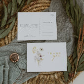 Whimsical Wildflower Bouquet Weddenschap Bedankt P Briefkaart