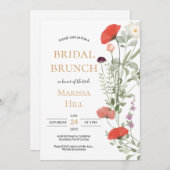 Whimsical Wildflower Bridal Shower Invitation Kaart (Voorkant / Achterkant)