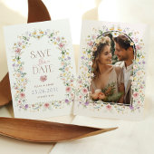 Whimsical Wildflower bruiloft | Foto De datum opsl Aankondiging