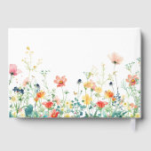 Whimsical Wildflower bruiloft gastenboek (Achterkant)