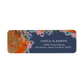 Whimsical Wildflower Bruiloft RSVP Retouradres Etiket (Voorkant)