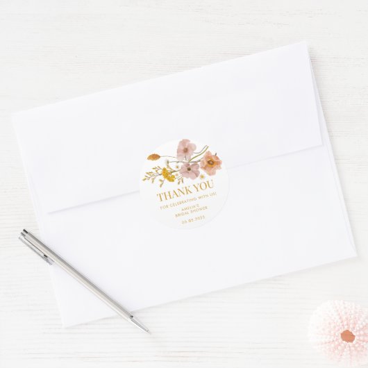 Whimsical Wildflower Dank u Stickers (Envelop)